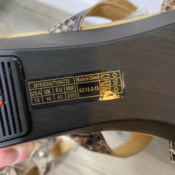 Vionic Radia Sandal wedge adjustable slip on slide snake comfort ortho 12 - Picture 8 of 8